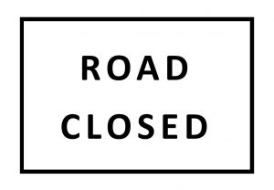 Road Closed sign